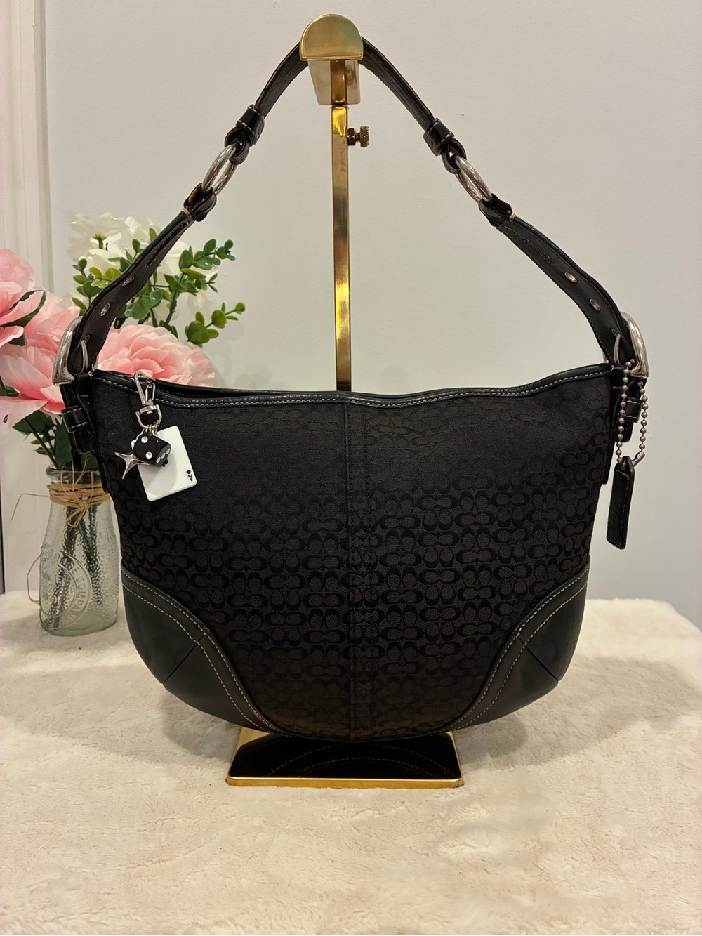 Vintage Coach Soho Mini Signature Hobo Black 1460 Y2K 2004